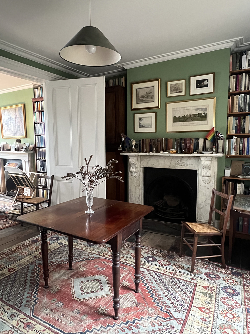 15 Rear study showing Victorian fireplace-small