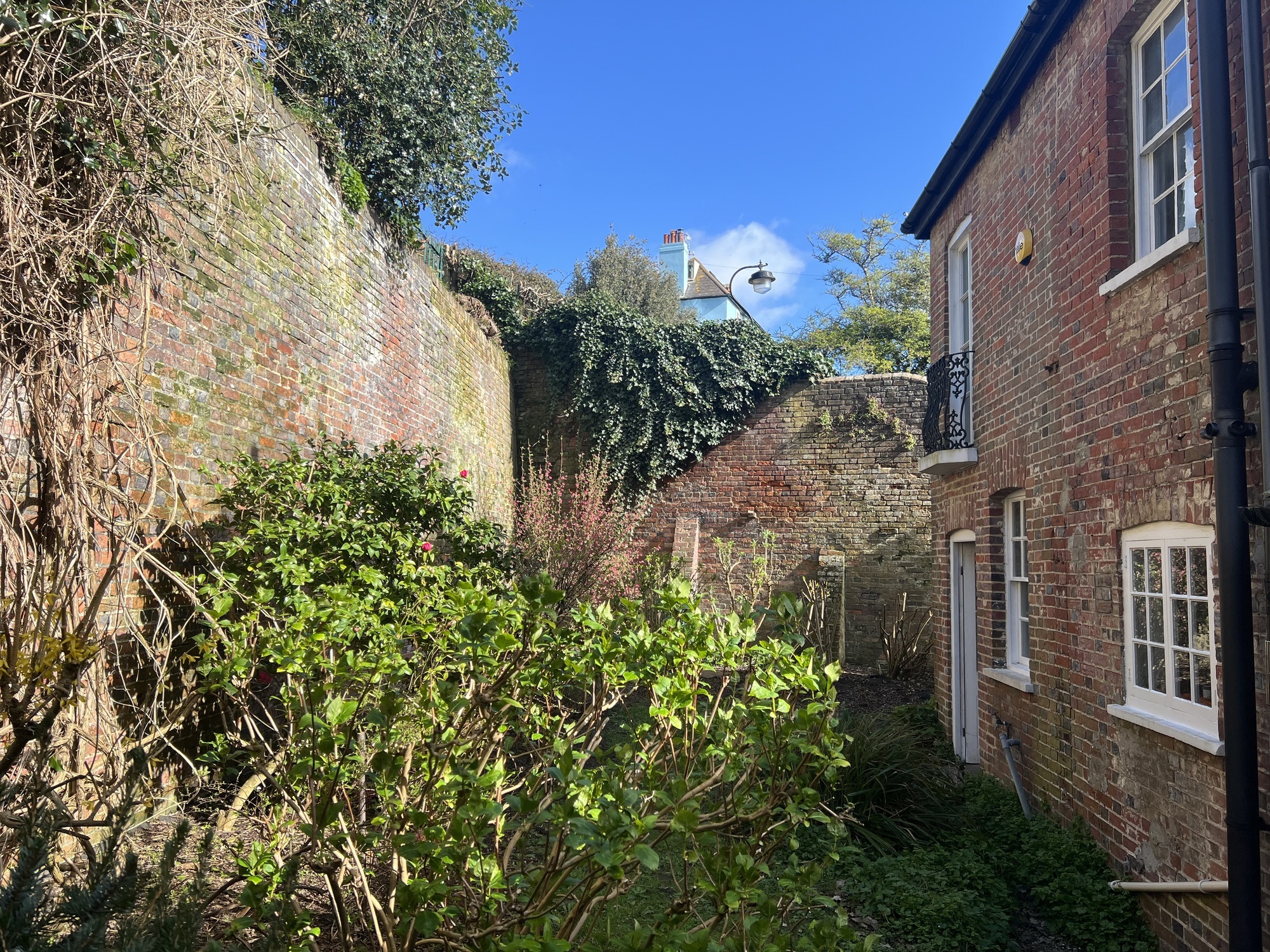 20 Rear view showing garden wall and back of house