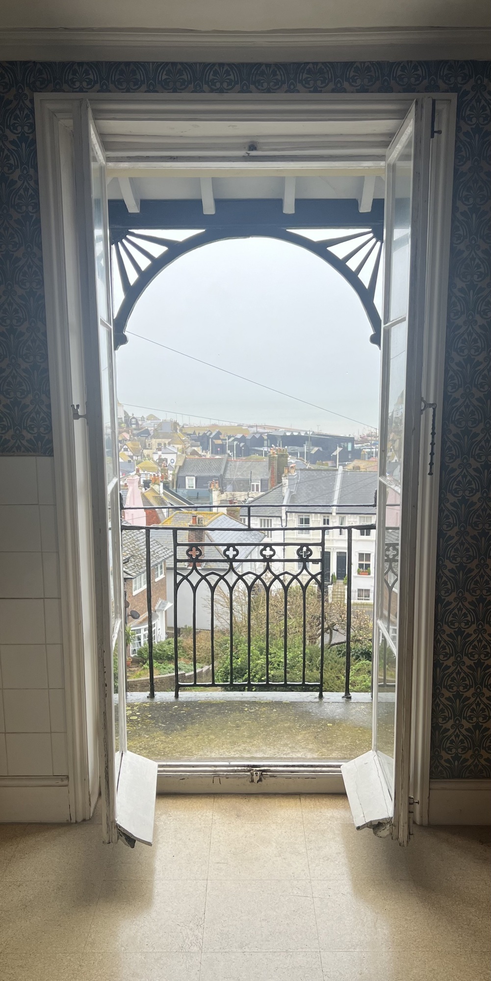 26 View from bathroom French windows