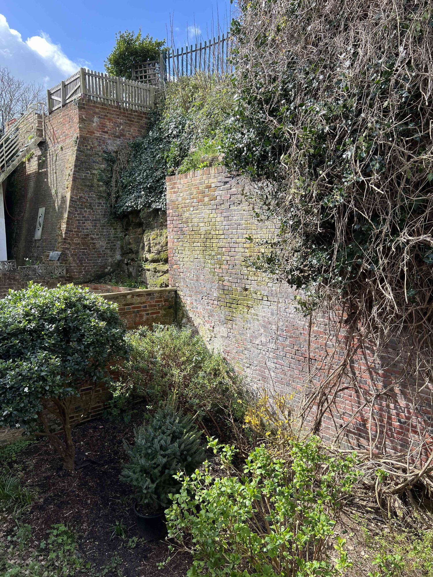 21 Rear garden wall, south west view-correct